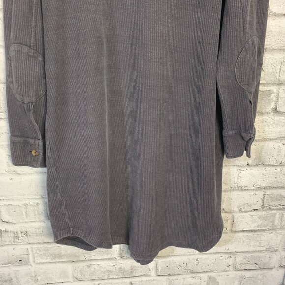 Anthropologie Pilcro Duster Jacket Oversized Long Button Up Gray Shacket - Picture 7 of 13